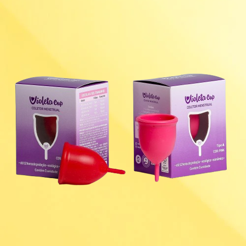 2 coletores menstrual violeta cup